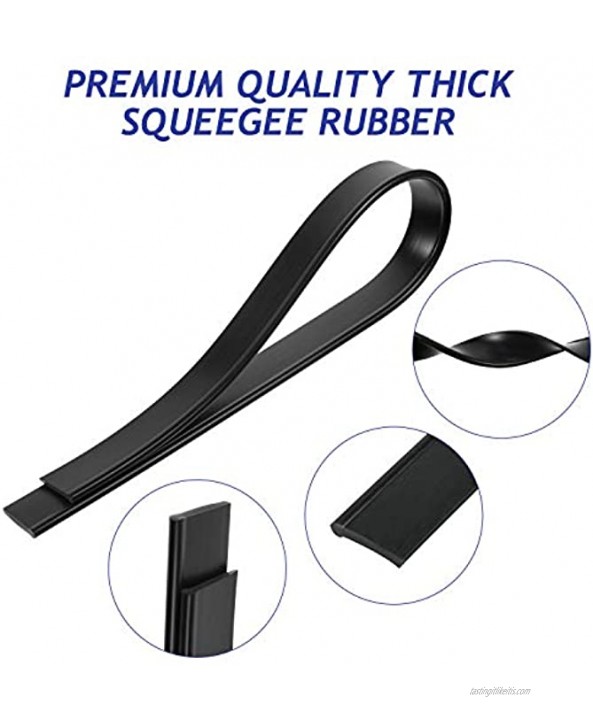 4 Pieces Replacement Squeegee Rubber 18 Inch Squeegee Refill Silicone Replacement Rubber Squeegee for Windows Glass Shower Doors