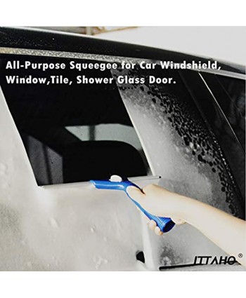 ITTAHO All Purpose Squeegee,Window Squeegee,Shower Squeegee Window Cleaner for Car,Auto,Mirror,Glass,Window Cleaning,Shower，Door,Windshield Washing-8" 10" 12"