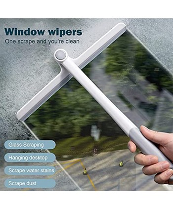 Shower Squeegee Silicone Glass Window Squeegee with Non-Slip 13 Inch Long Handle for Shower Doors Car Windshield Cleaning Squeegee