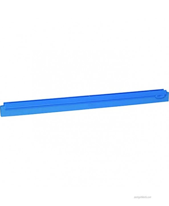 Vikan 77343 Rubber Double Hygienic Squeegee Replacement Blade 24 Blue