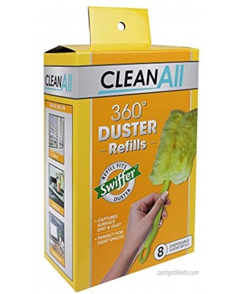 Clean All 360 Duster Refill 8 Pack Yellow