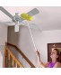 Evelots Ceiling Fan Duster-Both Sides-Static Microfiber Brush-Up To 9 Feet Reach