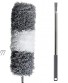 Upgraded Microfiber Duster for High Ceiling with Extension PoleStainless Steel 31-100 Inch,with Bendable Head. Cleaner with Long Extendable Handle for Cleaning Cobweb,Ceiling Fan,Blinds,Furniture