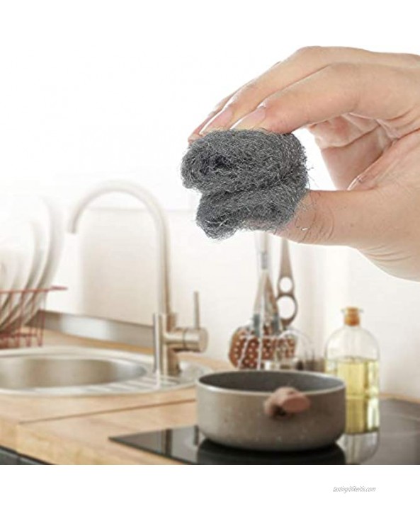 120Pcs Steel Wool 000 Super Fine Disposable Steel Wool Soap Pads Kitchen Cleaning Pad Extra Fine Steel Wool for Buffing Polishing and Removing Rust