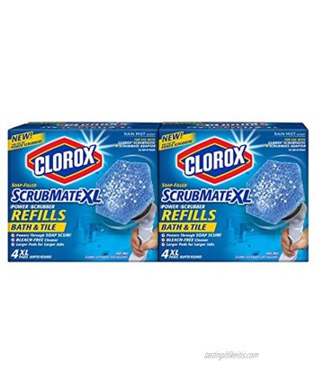 Clorox ScrubMate XL Bath and Tile Refill 2-Pack Two Bleach-Free Soap-Filled Scrubbing Pads