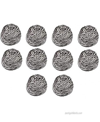 Khandekar 10 Pack Stainless Steel Sponge Scrubbers for Cleaning Dishes Heavy Duty Mesh Steel Wool Scourers for Kitchen Bathroom Oven Pot Pans 30 g