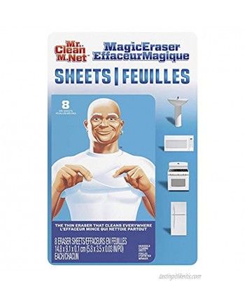 Mr. Clean Magic Eraser Cleaning Thin Sheets 8 Sheets Pack of 2