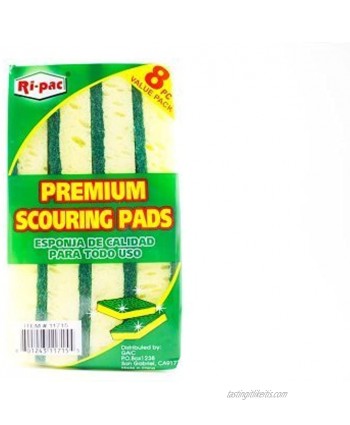Ripac 8pc Value Pack Premium Scouring Pads one size