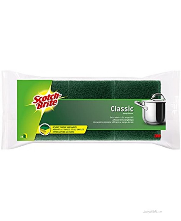 Scotch-Brite Washing-Up Sponge with Scourer Extra ThickPack of 66 x 3 Pieces