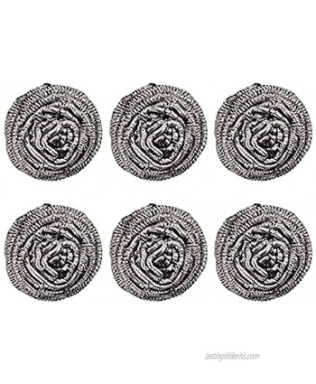 Stainless Steel Scouring Pad 6Pcs Metal Scrubber Brush Steel Wool Used for Dishes Pots Pans Ovens