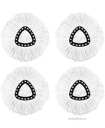 4 Pack Mop Replacement Heads Compatible with Spin Mop Easy to Clean and Durable Microfiber Spin Mop Refills Mops Head for Floor Cleaning