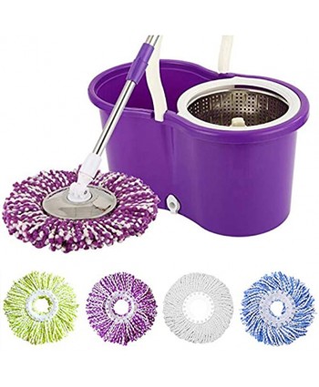 5 Replacement Microfiber Refill Heads for 360° Spin Magic Mop-Microfiber Replacement Mop 5 Color