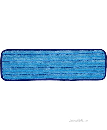 Basics Microfiber Damp Mop Cleaning Pad with Stripes 18 Inch 12-Pack