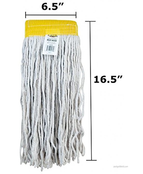 Bristles 3024 Mop Head Replacement Universal Wet Cut End Cotton Pack of 12 #24 White