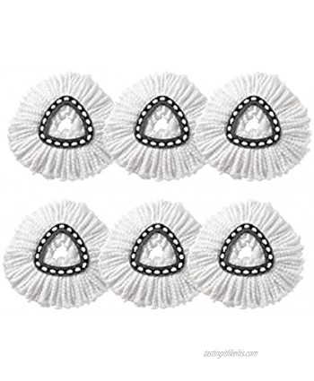 Christmassy Holly 6 Pack Mop Replacement Heads Compatible with Spin Mop Microfiber Spin Mop Refills Easy Cleaning