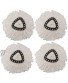 Gugou 4 Pack Replacement Mop Head Microfiber Spin Mop Refill Clean Pad Mop Head Refills Easy Cleaning Mop Head Replacement