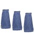 KLEEN HANDLER General Cleaning Mop Heavy Duty Commercial Replacement Wet Industrial Blue Cotton Looped End String Head Refill Pack of 3