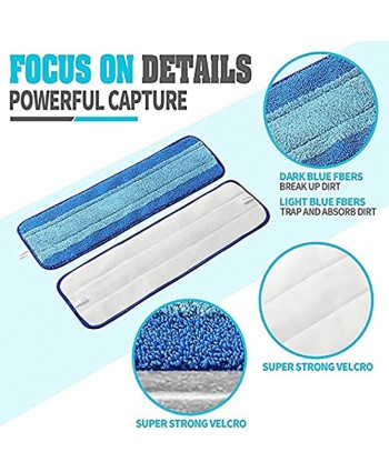 Lythor Microfiber Mop Pads Reusable Floor Cleaning Pads Compatible with Bona Mop Pack of 2 Microfiber Mop Replacement Pads 2