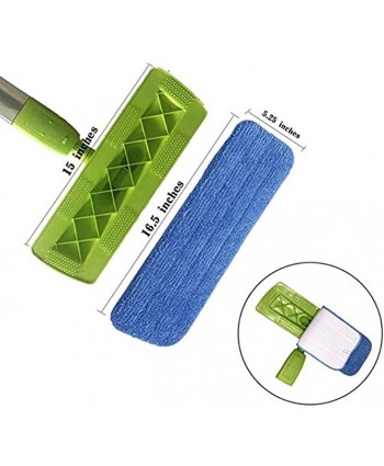 Microfiber Mop Head Microfiber Spray Mop Replacement Heads Floor Cleaning Pads for Wet Dry Mops Reusable Replacement Refills Compatible 14 * 42cm 5.5 * 16.5in 6 Pack