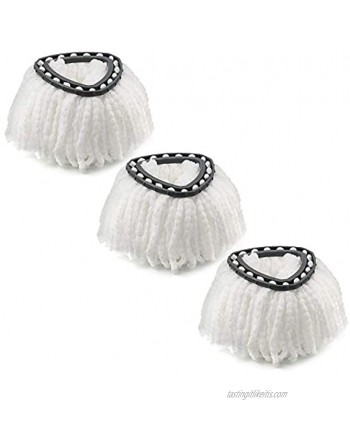 Microfiber Mop Head Spin Mops Refill EasyWring Mop Replacements Mopheads White 3 Pack