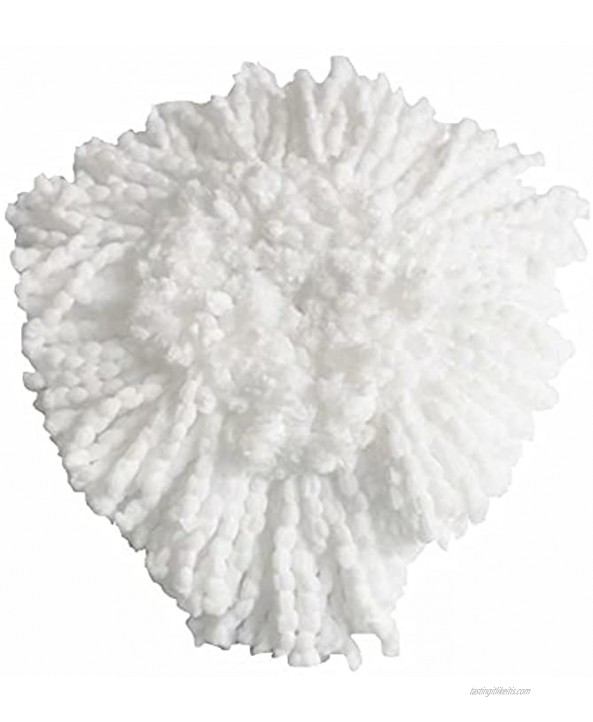 MZY LLC 3 Pack Microfiber Spin Mop Heads Refills Easy Cleaning Mop Heads Replacements Spin Mop Refill White