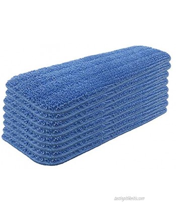 Set of 8 Microfiber Spray Mop Replacement Heads for Wet Dry Mops Reusable Replacement Refills Fits for Floor Care System Blue