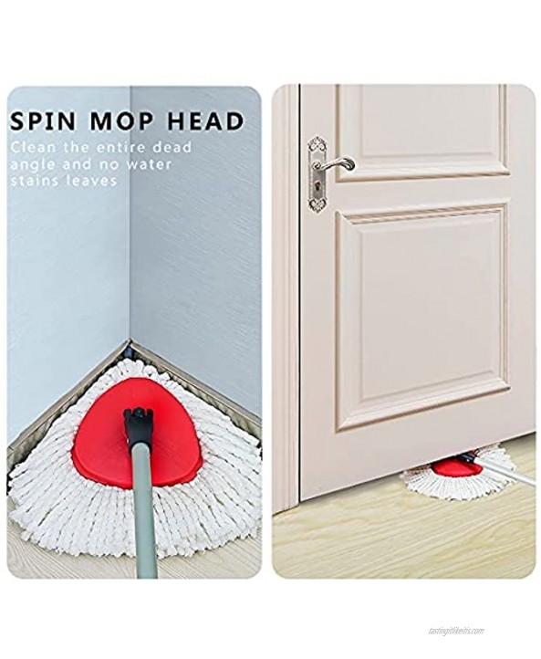Yision Spin Mop Replacement Heads,100% Microfiber Spin Mop Refills Heads,360°Micro Replacement Mop Head for Easy House Cleaning Floor Mopping12-Pack,White
