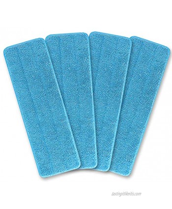4 Pack 18" Microfiber Spray Mop Pads Washable  360 Wet Dry Floor Cleaning and Scrubbing mops Fit All Spray Mops and Reveal Mops