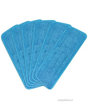 6pcs Microfiber Spray Mop Replacement Heads for Wet Dry Mops Flat Replacement Heads for Floor Cleaning and Scrubbing Microfiber Pros Reusable Mop Pads Compatible with Bona Floor Care System