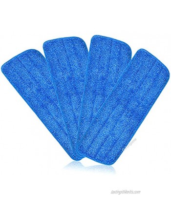 Gulongome 4 Pack Microfiber Spray Mop Replacement Heads Cleaning Pads for Wet Dry Mops Compatible with Bona Floor Care System