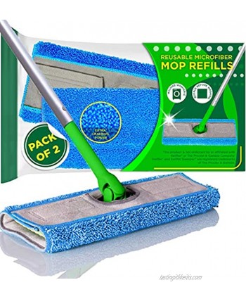 Microfiber Mop Pads Compatible with Swiffer Sweeper 2-Pack