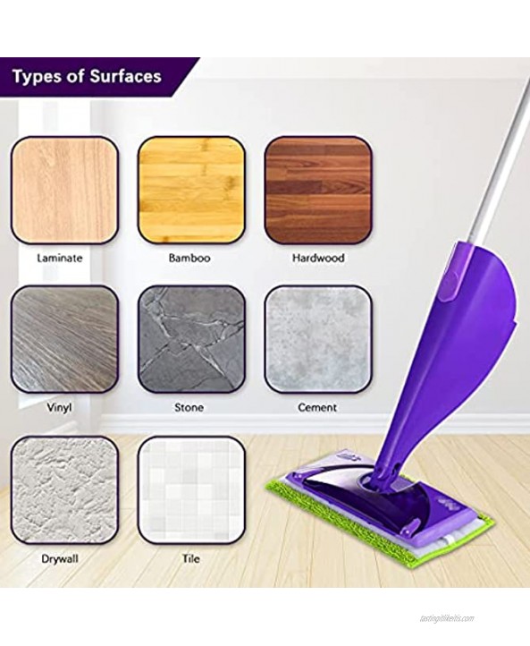 Microfiber Reusable Mop Pads Compatible with Swiffer Wetjet Washable Eco Mop Pad Absorbent Mop Refills Pads Compatible with Spray Wet Jet Replacement Mop Heads for Hardwood Tile Floors Deep Cleaning