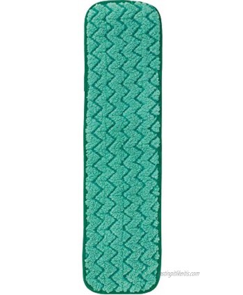 Rubbermaid Commercial FGQ42400GR00 HYGEN Microfiber Hall-Dust Mop Pad Dry Single-Sided 24-inch Green