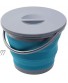 AAKitchen 5L Collapsible Water Bucket with Lid Portable Folding Water Container Space Saving Bucket for Fishing Camping Car Washing Home Storage and Outdoors Wash Pail Water Container Blue