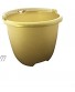 Buckets ECO-Plastic 3 Pack Made in U.S.A. Ergonomic Bottom and handling 2,3 Gallon. Gold Color.