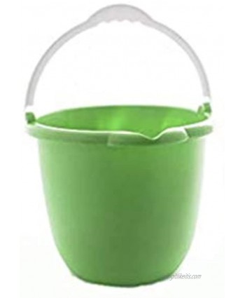 Buckets ECO-Plastic 3 Pack Made in U.S.A. Ergonomic Bottom and handling 2,3 Gallon. Green Color.
