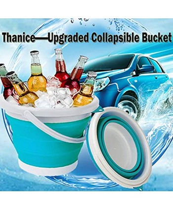 Collapsible Bucket with Handle Foldable Beach Toys Container 5L 1.32 GallonNo lid Folding Laundry Tub Basic&Upgrade,Small Plastic Buckets for Cleaning,Gardening,Backpacking,Camping,Outdoor Survival