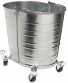 Impact WH350 Oval Galvanized Steel Bucket with 2" Casters 35 qt Capacity