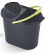 Mery 0312.32 12 Litre Oval Bucket with Wringer Polypropylene Grey and Lime 25 x 34.5 x 31 cm