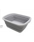 SAMMART Collapsible Tub Foldable Dish Tub Portable Washing Basin Space Saving Plastic Washtub Grey 1
