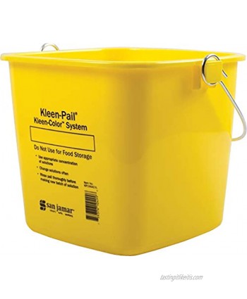San Jamar KP196KCYL Kleen-Pail Commercial Cleaning Bucket 6 Quart Yellow