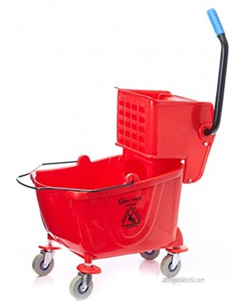 Simpli-Magic Mop Bucket with Wringer Compact Design Red