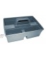 Update International JC-1511G Janitorial Caddy 3 Compartment Gray Molded High Impact Plastic