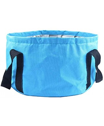 YOFAN Foldable Washing Basin Portable Travel Outdoor Collapsible Bucket Foot Soak Bucket Heat Preservation Waterproof Blue