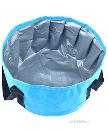 YOFAN Foldable Washing Basin Portable Travel Outdoor Collapsible Bucket Foot Soak Bucket Heat Preservation Waterproof Blue