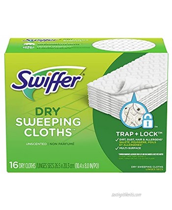 Swiffer Disposable Cloth Dry Sweeping Refills 16 Count