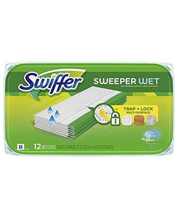 Swiffer Sweeper Wet Mopping Pad Refills for Floor Mop Open Window Fresh Scent 12 Count 1 Pack