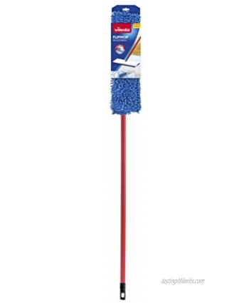 Vileda Flip trapezoidal Microfiber mop Composed of 2 Sides for a Fuller and Deeper Cleaning One Size Blue White and Red