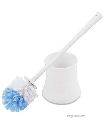 Kinsky Toilet Brush Strong Bristles Good Grips Hideaway Compact Long Brush and Enough Heavy Base for Bathroom Toilet