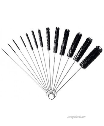 Ledouze Straw Cleaner Brush 8.2-inch Nylon Pipe Tube Cleaning Brush 13 Pieces Straw Brush Variety Pack for Drinking Straws Bottles Keyboards Jewelry Pipe